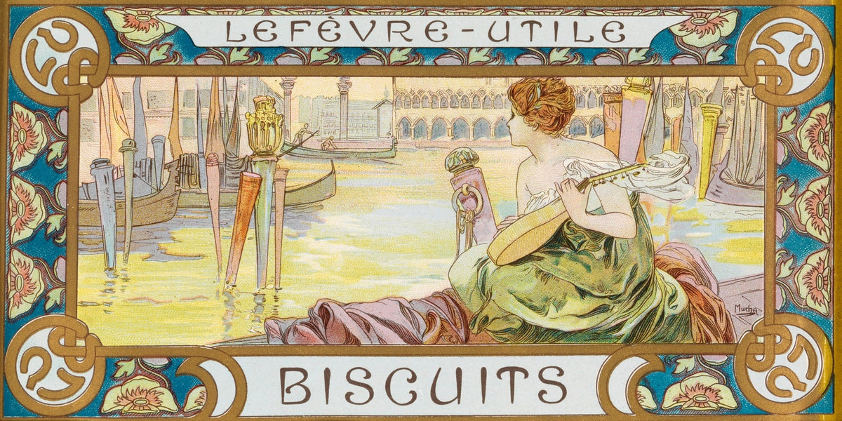 Lefèvre-Utile Biscuit Box Design by Alphonse Mucha, 1897
