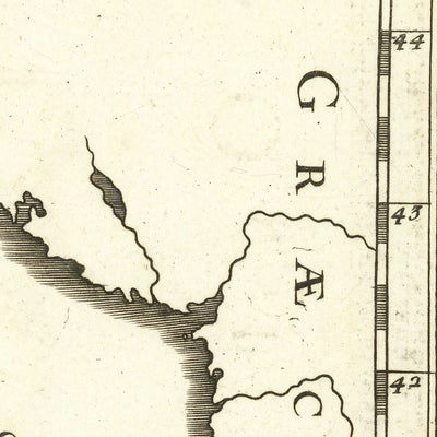 Old Map of Ancient North Africa & Europe by Buache, 1745: Trade Routes, Mediterranean, Balearics