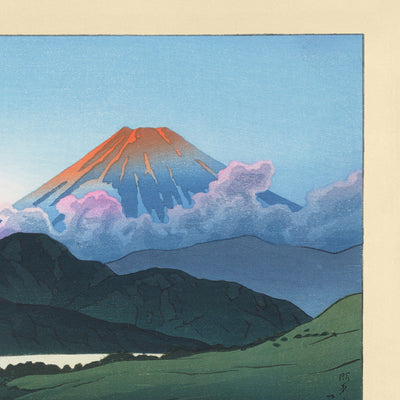 Mt. Fuji at Sunset, Lake Ashino by Hasui Kawase, 1935