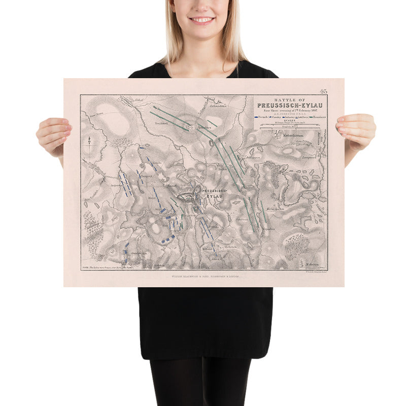 Battaglia di Preussisch-Eylau: Prima Sera, 7 Febbraio 1807, di AK Johnston 