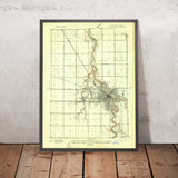Old Map of Grand Forks, North Dakota by USGS, 1934 – East Grand Forks & Red River