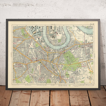 Old Street Map of London, 1934: Greenwich, Royal Naval College, Blackheath Common, Surrey Docks, Rotherhithe Tunnel