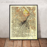 Old Map of Los Angeles, California by USGS, 1928 – Hollywood, Pasadena & Griffith Park