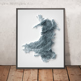Wales topografische 3D-Reliefkarte 