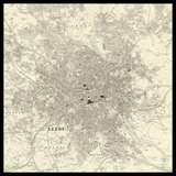 Mappa antica personalizzata di Leeds 