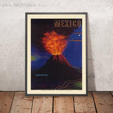 Mexiko Reiseplakat: Vulkan Parícutin 