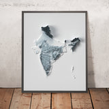 Indien topografische 3D-Reliefkarte 