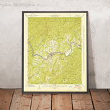 Old Map of Bryson City, North Carolina by USGS, 1941 – Great Smoky Mountains & Nantahala National Forest
