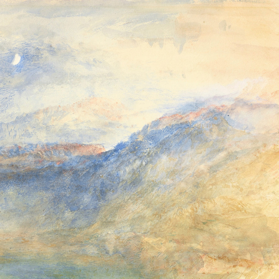 The Lungernsee by Moonlight, Switzerland by Turner, 1848
