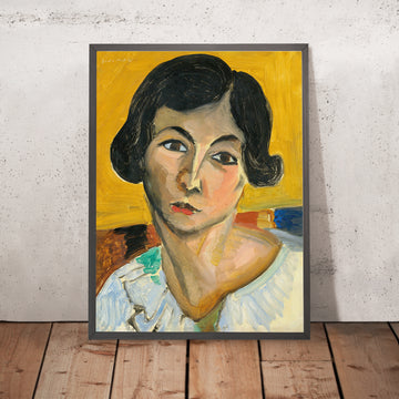 A framed image of Tête de femme penchée (Tilted Woman&
