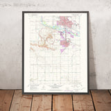 Old Map of Scottsbluff, Nebraska by USGS, 1963 – Gering, North Platte River & Wildcat Hills