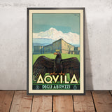 L'Aquila Poster di viaggio: Degli Abruzzi di Noni Umberto, 1934 