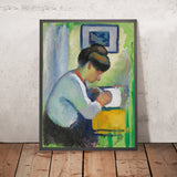 Woman Writing by August Macke, 1910