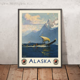 Poster di viaggio dell'Alaska: Northern Pacific North Coast Limited di Sydney Mortimer Laurence, 1920 