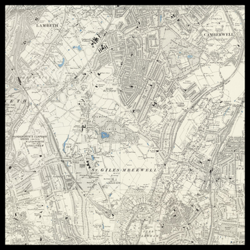 An old Ordnance Survey map of Dulwich
