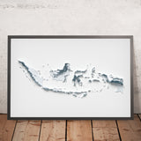 Indonesia Topographic 3D Relief Map