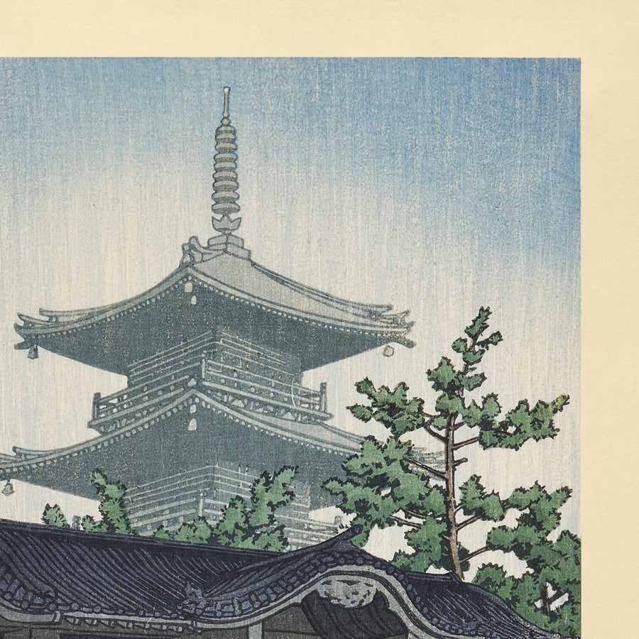 Tempio Zentsuji a Shikoku di Hasui Kawase 1935 