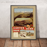 Affiche de voyage de Berne : Gurten-Bahn par Anton Reckziegel, 1903 