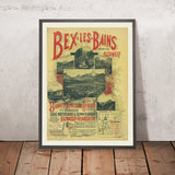 Bex-les-Bains Travel Poster: Rhonethal, Schweiz, 1890