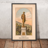 Frederick Lauer Lager Beer Monument Vintage Commemorative Poster, 1885