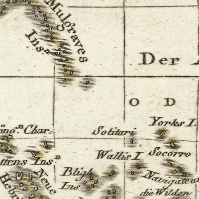 Old Map of the Pacific Rim by Walch, 1817: Australia, Early Coastlines, European Exploration