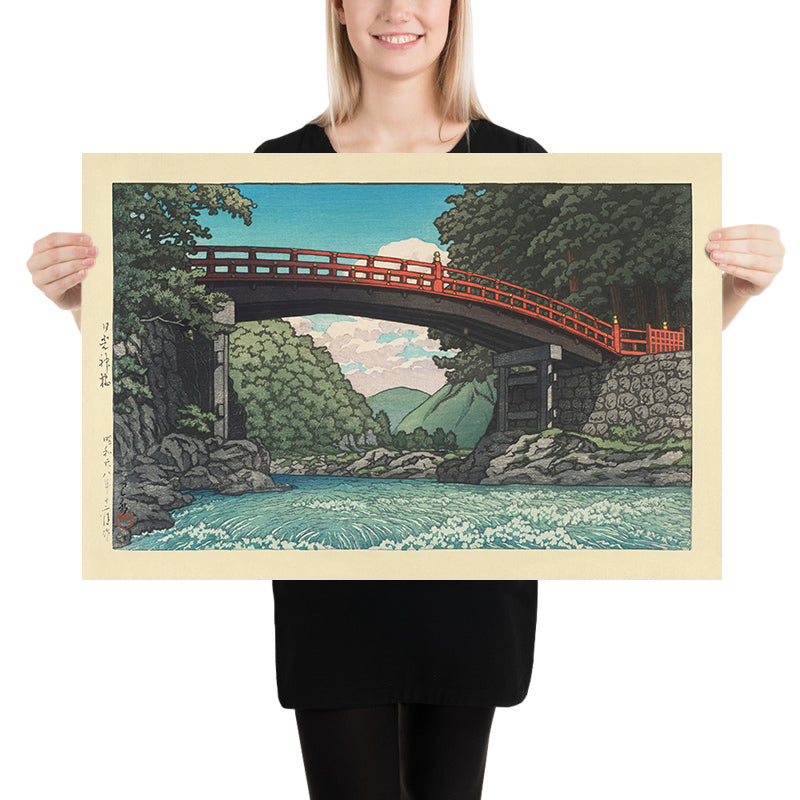 Ponte Kamibashi a Nikko (Ponte Sacro) di Hasui Kawase 1935 