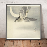 Cuckoo at Crescent Moon by Ohara Koson, 1900