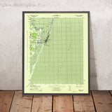 Old Map of Ocean City, Maryland by USGS, 1943 – Isle of Wight Bay & Assawoman Bay