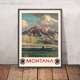 Poster da viaggio del Montana di Gustav Wilhelm Krollmann, anni '30 