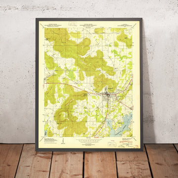 Old Map of Scottsboro, Alabama by USGS, 1950 – Guntersville Reservoir & Tennessee Valley