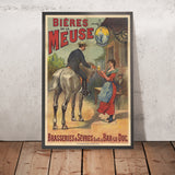 Bières de la Meuse Vintage Beer Poster, 1898