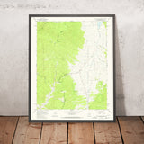 Old Map of Angel Fire, New Mexico by USGS, 1965 – Palo Flechado Pass, Wheeler Peak & Moreno Valley