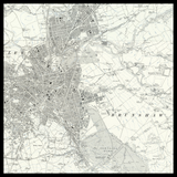 Carte ancienne personnalisée de Burnley 