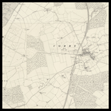 Mapa antiguo personalizado de Corby 