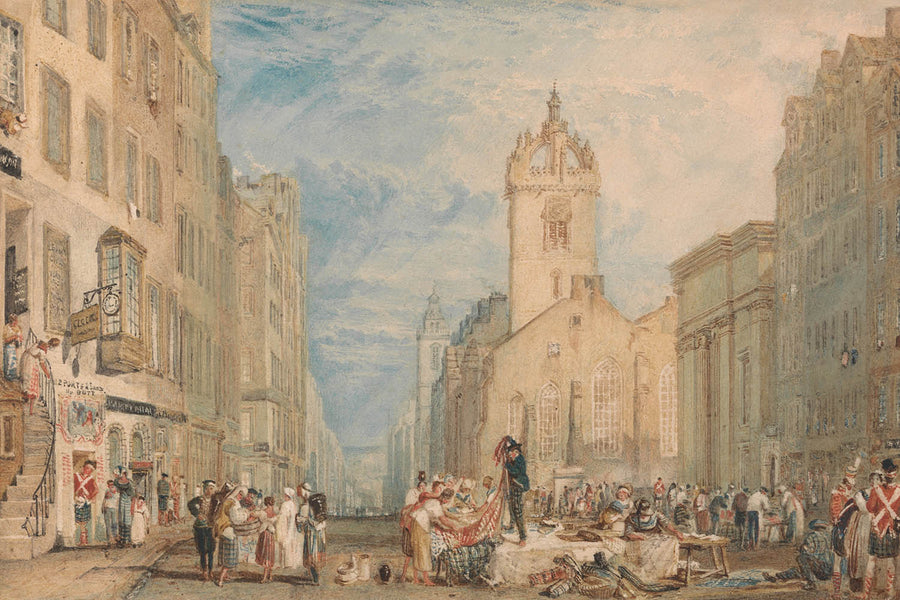 High Street, Edimburgo por Turner, 1818 