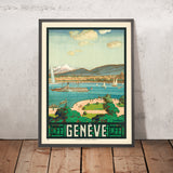Geneva Travel Poster: Genève CFF, 1926