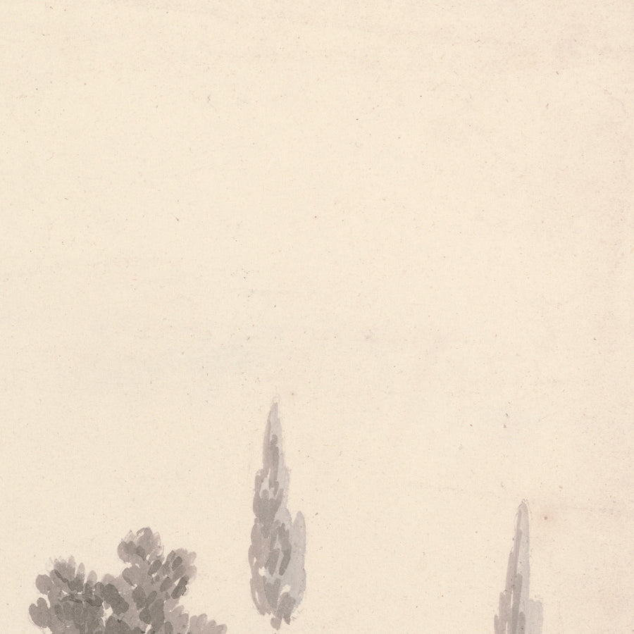 Buildings Overlooking Water, near Naples by Turner, 1796