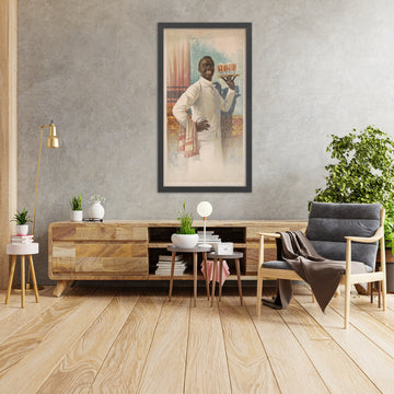A framed image of African American Waiter Vintage Beer Poster, 1880