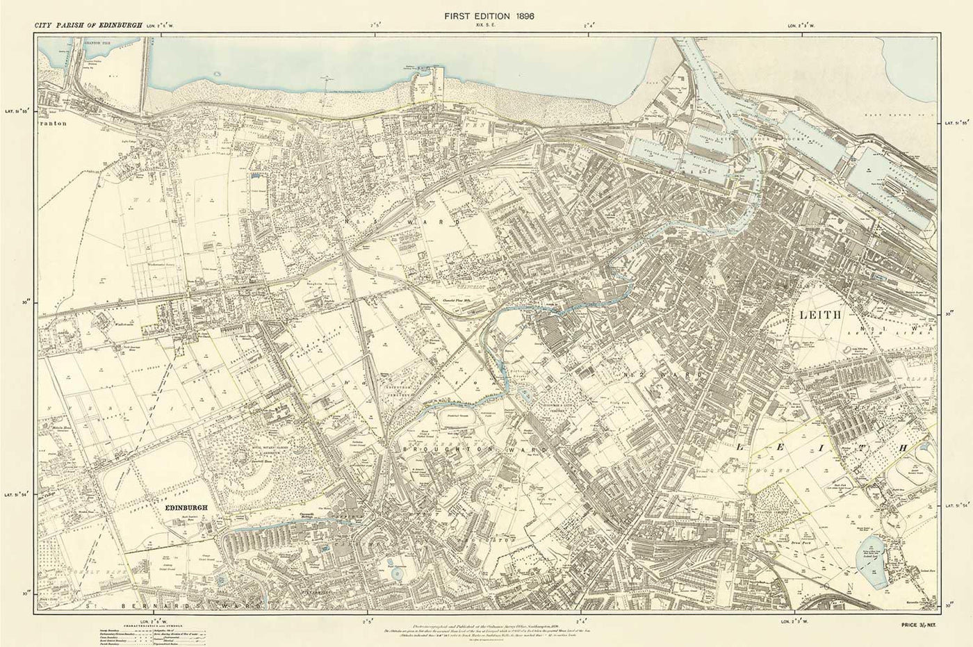 Personalised Old Map of Motherwell