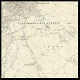 Mapa antiguo personalizado de Kidderminster 