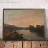 Harlech Castle, from Tygwyn Ferry, Summer’s Evening Twilight by Turner, 1799