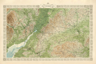 Alte Karte des Cotswold Way von Bartholomew und The Unique Maps Co. 