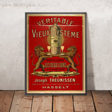 Distillerie les Deux Lions Vintage Drinks Advertising Poster, 1910