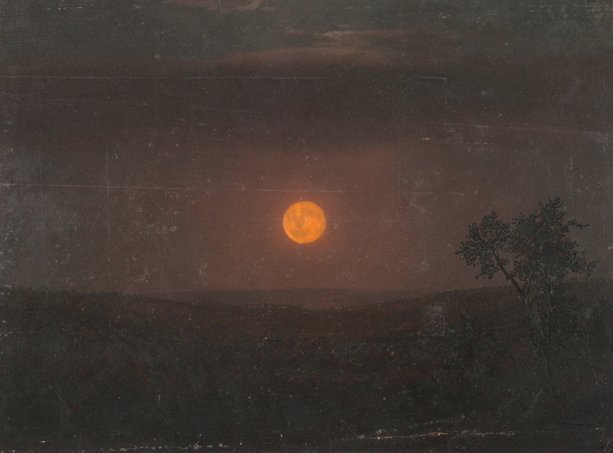 Moonlight, Church’s Farm by Frederic Edwin Church, 1865