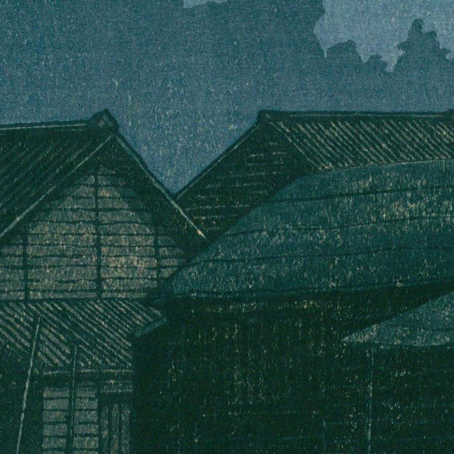 Villaggio di pescatori, Arai, Enshu di Hasui Kawase, 1935 