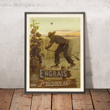 Affiche de voyage France : Engrais Joudrain & Cie par Frédéric Hugo d’Alesi, 1900 