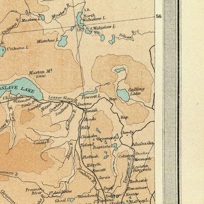 Old Map of Vancouver & British Columbia by Bartholomew, 1922: Victoria, Rocky Mountains, Vancouver Island, Fraser River