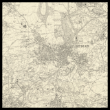 Mappa antica personalizzata di Dudley 