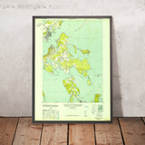 Old Map of Shelter Island, New York by USGS, 1947 – Greenport, Sag Harbor & Gardiners Bay