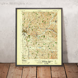 Old Map of Gambier, Ohio by USGS, 1943 – Mount Vernon, Kenyon College & Kokosing River